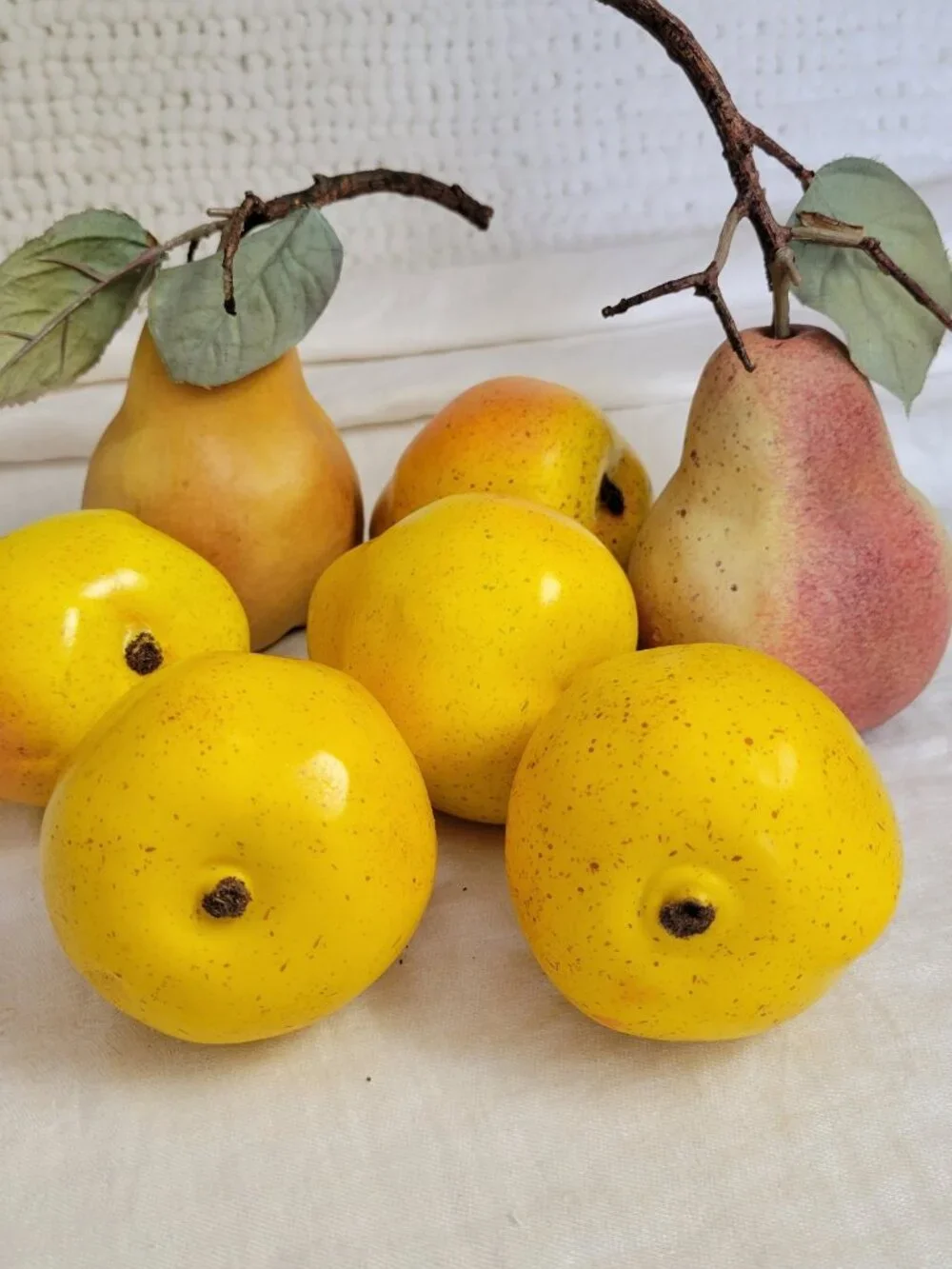 Faux Fruit LOT of 15 realistic pears lemons grapes berries squash peaches stage
